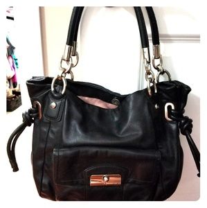 Black coach shoulder bag